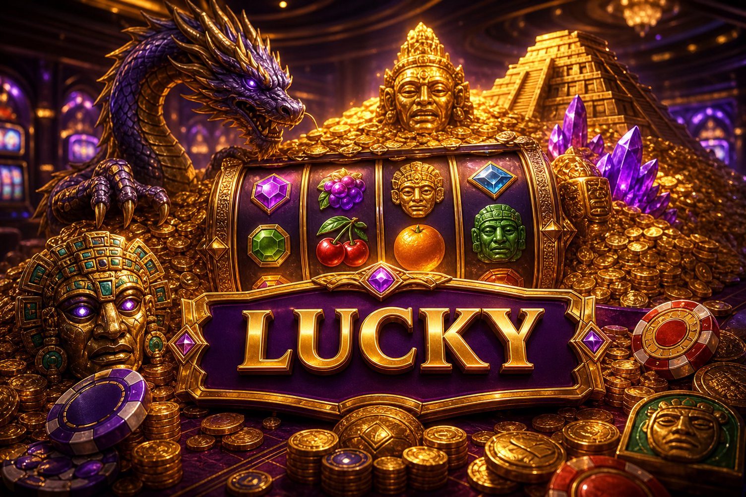 Giao diện trang chủ LUCKY với ưu đãi đăng ký nhận xu miễn phí